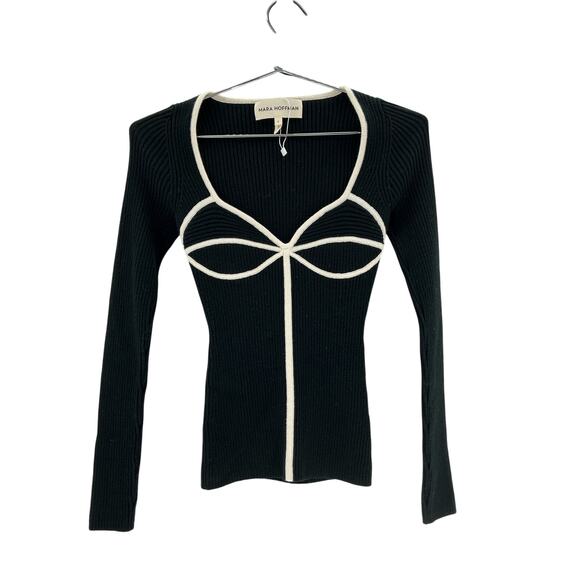 Mara Hoffman + Net Sustain 'Naida' Black Ribbed Stretch Organic Cotton-Blend - Picture 2 of 4